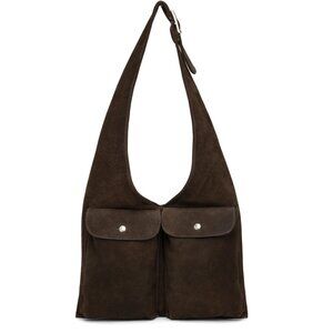 Maryam Nassir Zadeh Brown Suede Shoulder Bag